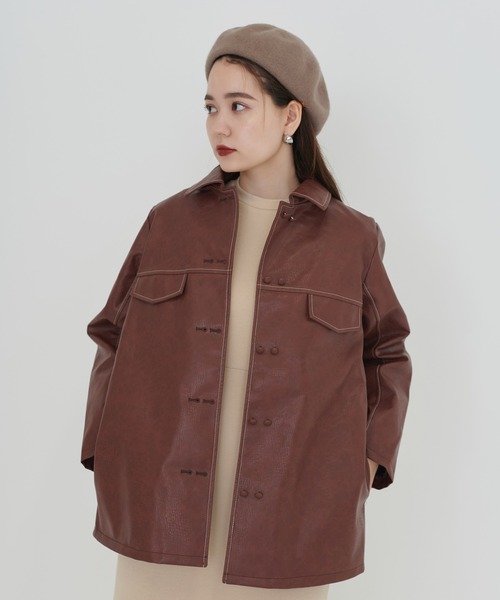 TINA：JOJUN（ティーナジョジュン）の「チャーム付き ベレー帽 TINA：JOJUN（ハンチング/ベレー帽・レディース・ブラック/ベージュ・F）」の7枚目の写真