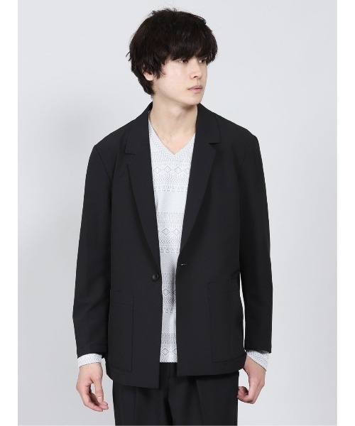 semantic design（セマンティックデザイン）の「セマンティックデザイン/semantic designアクティブストレッチ セットアップ 1ボタンジャケット（セットアップパンツございます）（テーラードジャケット・メンズ・グレー系その他2/ベージュ/ブラック・MEDIUM/LARGE）」の2枚目の写真