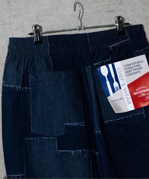 【i】パッチワーク風プリントデニムシェフパンツ(デニムパンツ)|JOHN'S CLOSET(ジョンズクローゼット) 【i】パッチワーク風プリントデニムシェフパンツ(デニムパンツ)|JOHN'S CLOSET(ジョンズクローゼット)