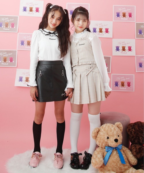 PINKHUNT(ピンクハント)の「PINKHUNT Cuugalコラボ リボンエナメルローファー 5914K #IG(ローファー・キッズ・ブラック/ベビーピンク・M/S/L)」の7枚目の写真