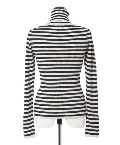 INED CLARO（イネドクラロ）の「《INED CLARO》ラインタートルニット【セットアップ対応】（ニット/セーター・レディース・その他9/オフホワイト/ネイビー・フリー）」の11枚目の写真