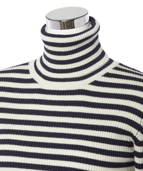 INED CLARO（イネドクラロ）の「《INED CLARO》ラインタートルニット【セットアップ対応】（ニット/セーター・レディース・その他9/オフホワイト/ネイビー・フリー）」の13枚目の写真