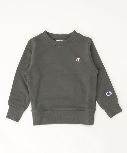 Champion（チャンピオン）の「CHAMPION/チャンピオン キッズ スウェット CK-T001（スウェット・キッズ・チャコールグレー/ベージュ/グレー・100cm/140cm/130cm/120cm/110cm）」の2枚目の写真