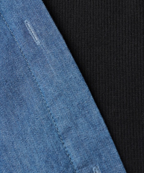 CECIL McBEE(セシルマクビー)の「レイヤード風デニムシャツ(シャツ/ブラウス・レディース・ブルー/ライトブルー・MEDIUM)」の11枚目の写真