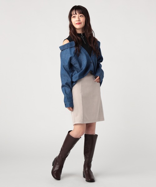 CECIL McBEE(セシルマクビー)の「レイヤード風デニムシャツ(シャツ/ブラウス・レディース・ブルー/ライトブルー・MEDIUM)」の13枚目の写真
