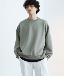 【LikeUs】シルキーダンボールニットオーバーサイズスウェット