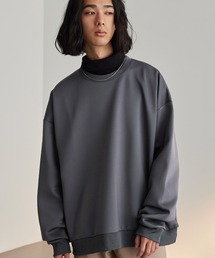【LikeUs】シルキーダンボールニットオーバーサイズスウェット