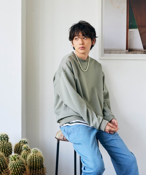 【韓国モデル】MARK＆LONA ダンボールニット スウェット ブラック L W/D】ダンボールニット 刺繍 セットアップ (BLACK)