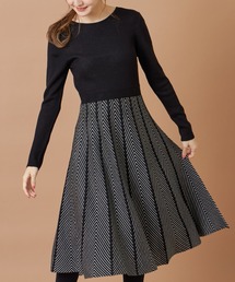 tocco closet | 前後２ＷＡＹヘリンボーン切り替えリブニットワンピース(ワンピース)