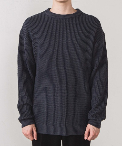 WEGO（ウィゴー）の「WEGO/ドロップショルダーアゼアミセーター（ニット/セーター・メンズ・ホワイト/ブラック/ブルー系その他/ベージュ・LARGE/MEDIUM）」の13枚目の写真