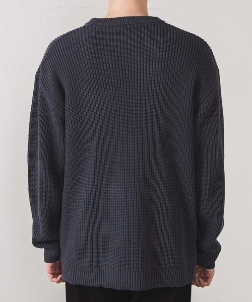 WEGO（ウィゴー）の「WEGO/ドロップショルダーアゼアミセーター（ニット/セーター・メンズ・ホワイト/ブラック/ブルー系その他/ベージュ・LARGE/MEDIUM）」の16枚目の写真