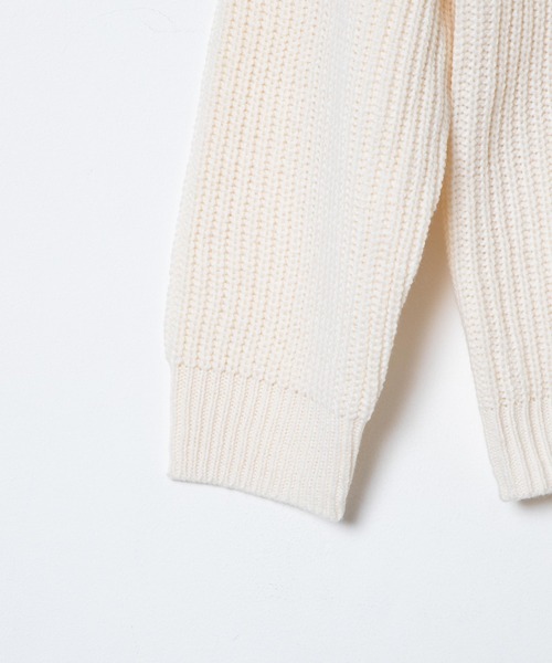 WEGO（ウィゴー）の「WEGO/ドロップショルダーアゼアミセーター（ニット/セーター・メンズ・ホワイト/ブラック/ブルー系その他/ベージュ・LARGE/MEDIUM）」の22枚目の写真