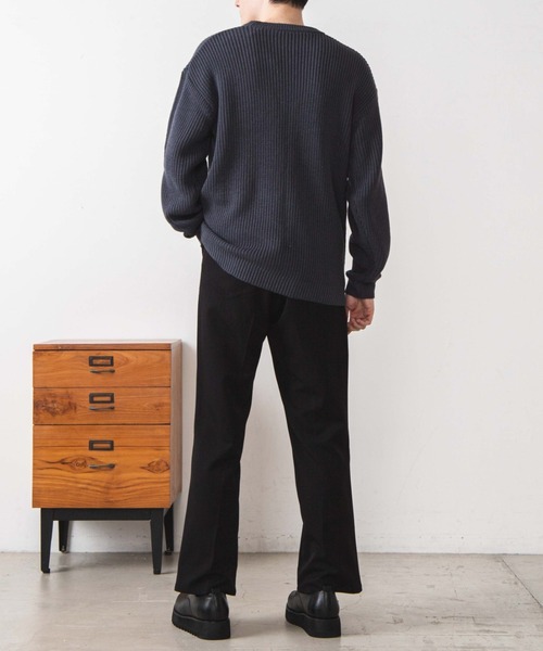 WEGO（ウィゴー）の「WEGO/ドロップショルダーアゼアミセーター（ニット/セーター・メンズ・ホワイト/ブラック/ブルー系その他/ベージュ・LARGE/MEDIUM）」の12枚目の写真