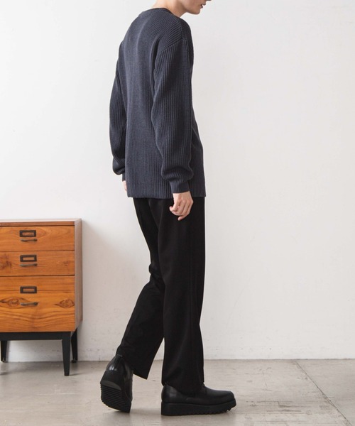 WEGO（ウィゴー）の「WEGO/ドロップショルダーアゼアミセーター（ニット/セーター・メンズ・ホワイト/ブラック/ブルー系その他/ベージュ・LARGE/MEDIUM）」の11枚目の写真