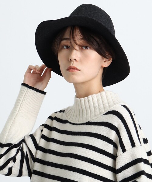 INDIVI（インディヴィ）の「◆フェルトハット（ハット・レディース・チャコール/ライトグレー系8・00）」の10枚目の写真