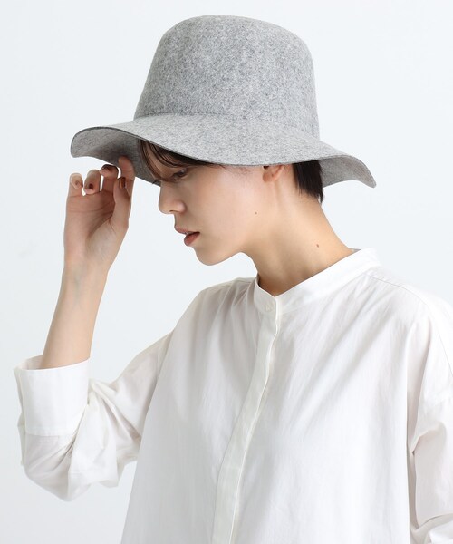 INDIVI（インディヴィ）の「◆フェルトハット（ハット・レディース・チャコール/ライトグレー系8・00）」の8枚目の写真