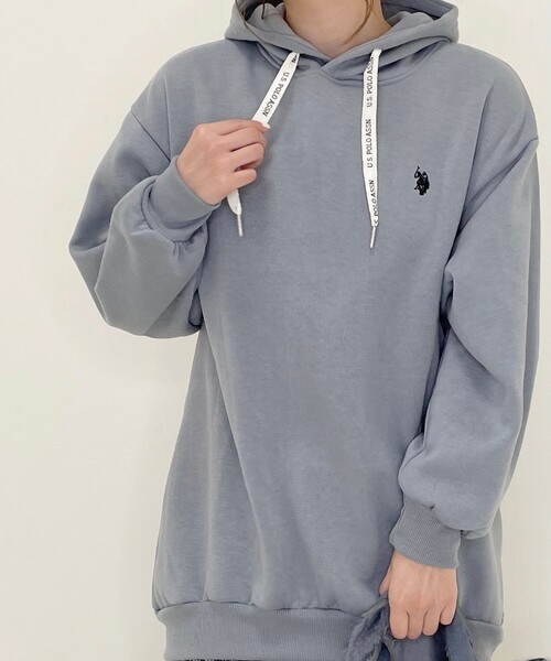 SHOO・LA・RUE(シューラルー)の「◆【U.S. POLO ASSN.】裏起毛パーカー(パーカー・レディース・ライトブルー/ブラック/オフホワイト・00)」の3枚目の写真
