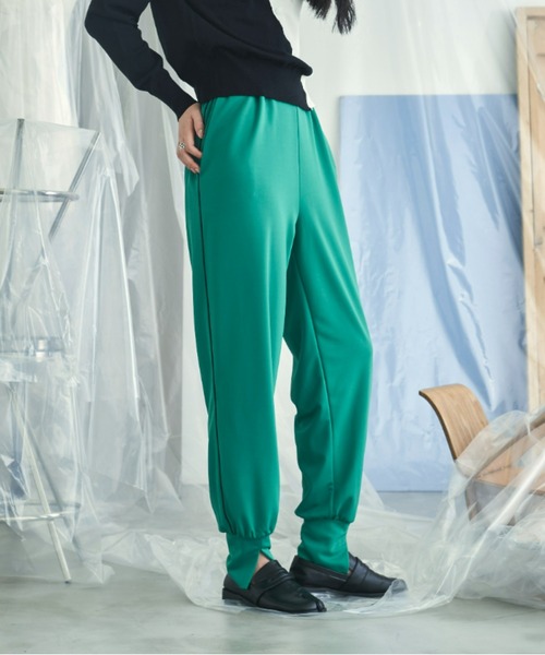 VACANCY（ヴァカンシー）の「パイピングジョガーパンツ（その他パンツ・レディース・ブラック/グリーン・FREE）」の16枚目の写真