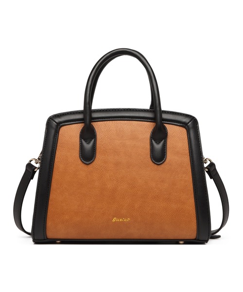 GUSCIO(グッシオ)の「【グッシオベーシック】 台形ハンドバッグ 太パイピング 2WAY ショルダー(ハンドバッグ・レディース・ベージュ系その他/グリーン/ネイビー/キャメル/アイボリー/グレー・FREE)」の19枚目の写真