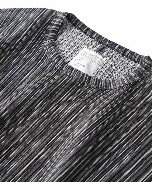 SHAREEF（シャリーフ）の「PLEATS DOLMAN S/S T（Tシャツ/カットソー・メンズ・ブラック/グリーン/ストライプ・1/2/3）」の15枚目の写真