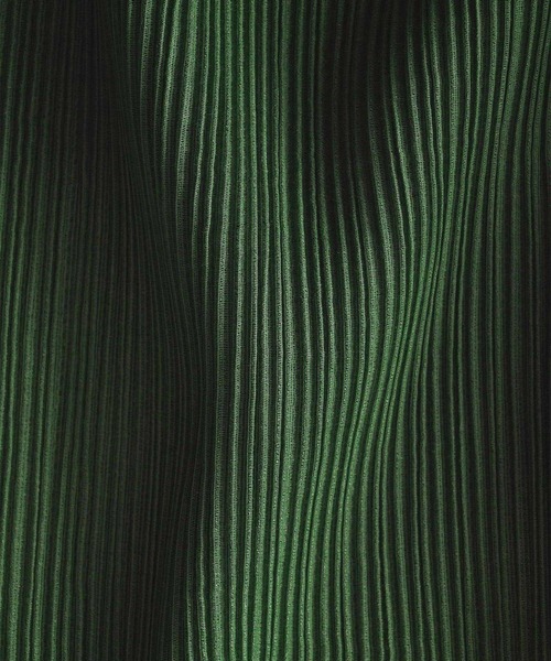 SHAREEF（シャリーフ）の「PLEATS DOLMAN S/S T（Tシャツ/カットソー・メンズ・ブラック/グリーン/ストライプ・1/2/3）」の21枚目の写真