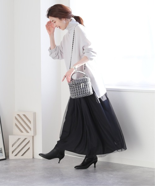 La TOTALITE（ラトータリテ）の「ツィード バニティ BAG（ハンドバッグ・レディース・ホワイト/ネイビー・FREE）」の4枚目の写真