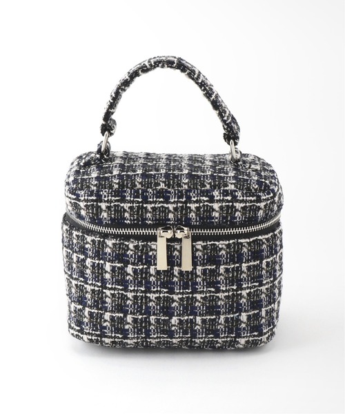 La TOTALITE（ラトータリテ）の「ツィード バニティ BAG（ハンドバッグ・レディース・ホワイト/ネイビー・FREE）」の6枚目の写真