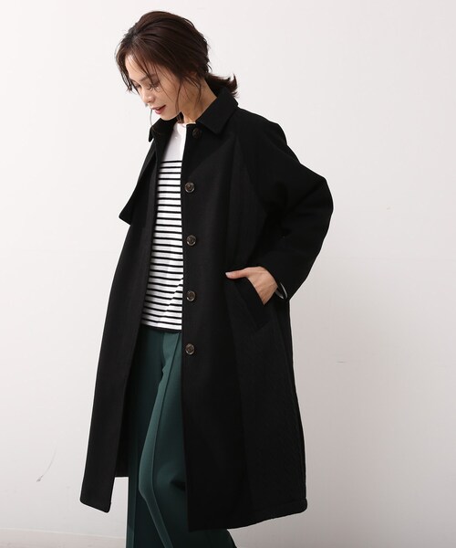 DRESKIP（ドレスキップ）の「◆ニット切替ステンカラ－コート（ステンカラーコート・レディース・ブラック/サンドベージュ/グレー系その他・02）」の20枚目の写真