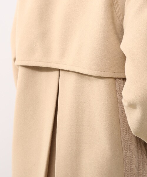 DRESKIP（ドレスキップ）の「◆ニット切替ステンカラ－コート（ステンカラーコート・レディース・ブラック/サンドベージュ/グレー系その他・02）」の7枚目の写真