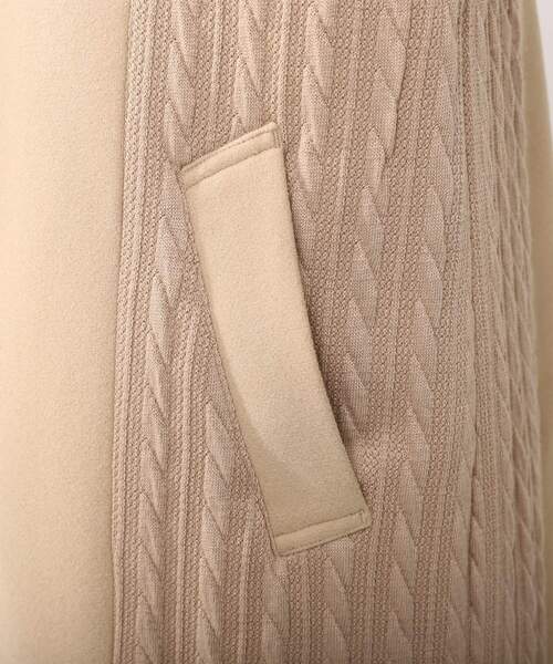 DRESKIP（ドレスキップ）の「◆ニット切替ステンカラ－コート（ステンカラーコート・レディース・ブラック/サンドベージュ/グレー系その他・02）」の19枚目の写真