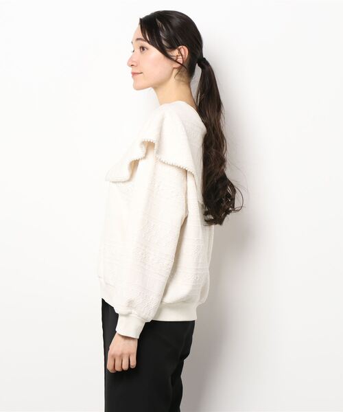 DONOBAN（ドノバン）の「パールカラージャガードトップス（スウェット・レディース・ブラック/ホワイト・F）」の21枚目の写真