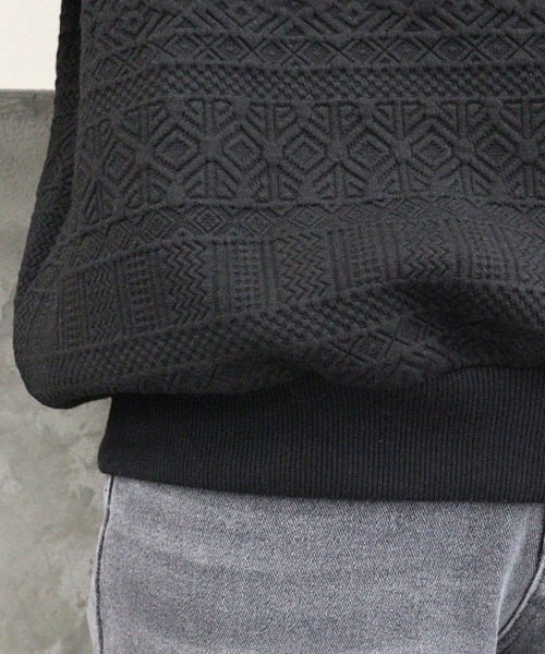 DONOBAN（ドノバン）の「パールカラージャガードトップス（スウェット・レディース・ブラック/ホワイト・F）」の17枚目の写真