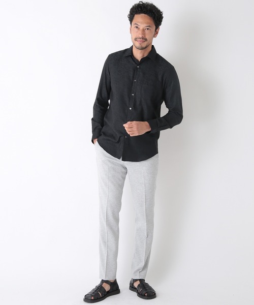 MEN'S BIGI（メンズビギ）の「＜LIBERTY(リバティ)＞バロック調フラワージャガードシャツ　made in japan（シャツ/ブラウス・メンズ・ブラック/ネイビー/グレー・01/02/03/04）」の7枚目の写真