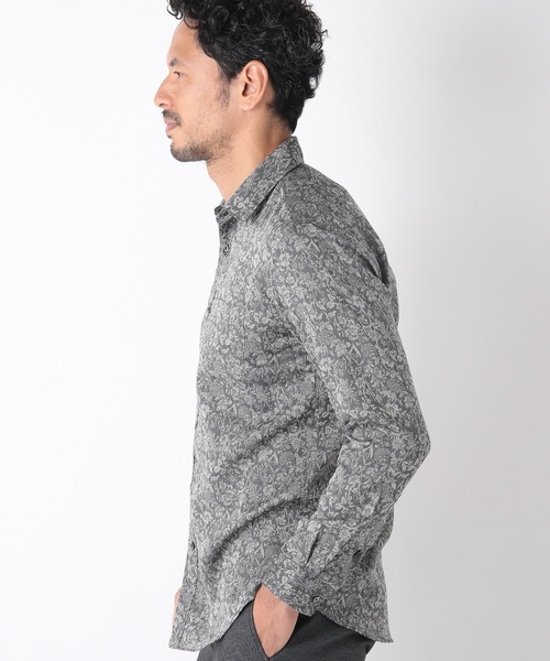 MEN'S BIGI（メンズビギ）の「＜LIBERTY(リバティ)＞バロック調フラワージャガードシャツ　made in japan（シャツ/ブラウス・メンズ・ブラック/ネイビー/グレー・01/02/03/04）」の20枚目の写真