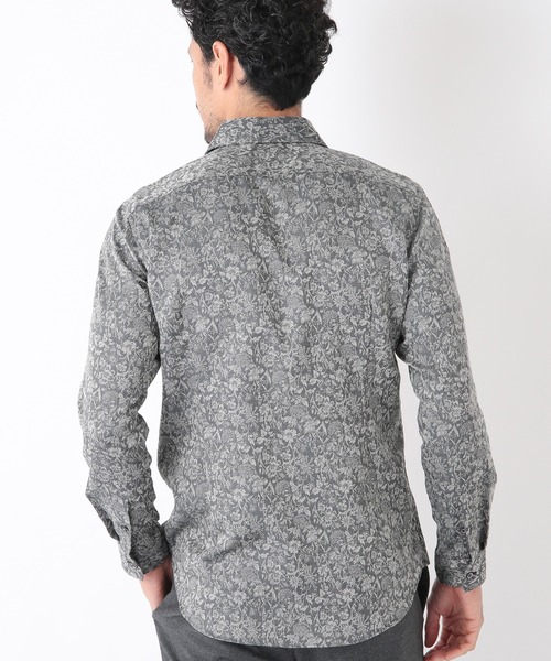 MEN'S BIGI（メンズビギ）の「＜LIBERTY(リバティ)＞バロック調フラワージャガードシャツ　made in japan（シャツ/ブラウス・メンズ・ブラック/ネイビー/グレー・01/02/03/04）」の21枚目の写真