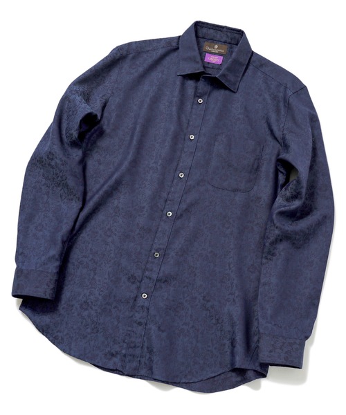 MEN'S BIGI（メンズビギ）の「＜LIBERTY(リバティ)＞バロック調フラワージャガードシャツ　made in japan（シャツ/ブラウス・メンズ・ブラック/ネイビー/グレー・01/02/03/04）」の14枚目の写真