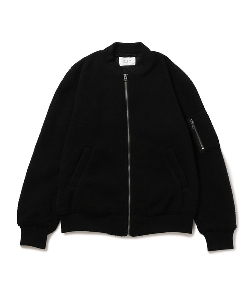 ADAM ET ROPE'（アダムエロペ）の「【アウトレット店舗・WEB限定】ボアMA1ブルゾン（ブルゾン・メンズ・ブラック/ダークブラウン・LL/M/L）」の2枚目の写真