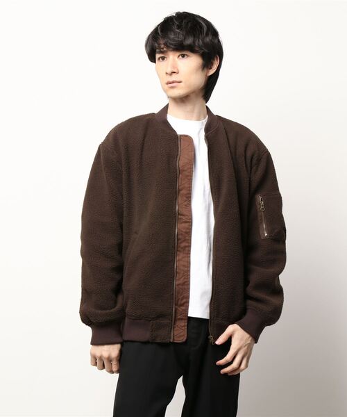ADAM ET ROPE'（アダムエロペ）の「【アウトレット店舗・WEB限定】ボアMA1ブルゾン（ブルゾン・メンズ・ブラック/ダークブラウン・LL/M/L）」の16枚目の写真
