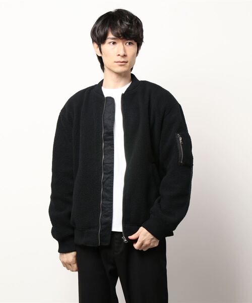 ADAM ET ROPE'（アダムエロペ）の「【アウトレット店舗・WEB限定】ボアMA1ブルゾン（ブルゾン・メンズ・ブラック/ダークブラウン・LL/M/L）」の17枚目の写真