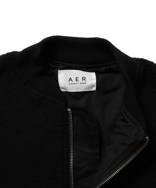 ADAM ET ROPE'（アダムエロペ）の「【アウトレット店舗・WEB限定】ボアMA1ブルゾン（ブルゾン・メンズ・ブラック/ダークブラウン・LL/M/L）」の8枚目の写真
