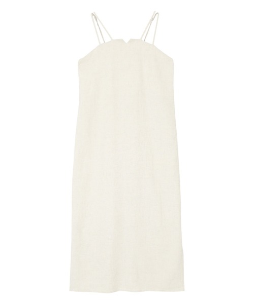 titivate（ティティベイト）の「リネン混ダブルストラップワンピース（ワンピース・レディース・ブラウン/グリーン/ブラック/ナチュラル・M/L/S）」の9枚目の写真