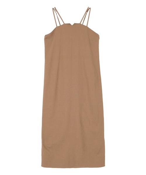 titivate（ティティベイト）の「リネン混ダブルストラップワンピース（ワンピース・レディース・ブラウン/グリーン/ブラック/ナチュラル・M/L/S）」の19枚目の写真