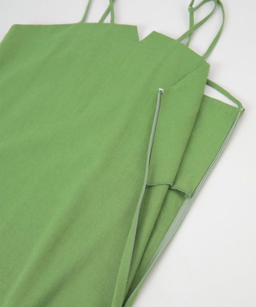 titivate（ティティベイト）の「リネン混ダブルストラップワンピース（ワンピース・レディース・ブラウン/グリーン/ブラック/ナチュラル・M/L/S）」の21枚目の写真