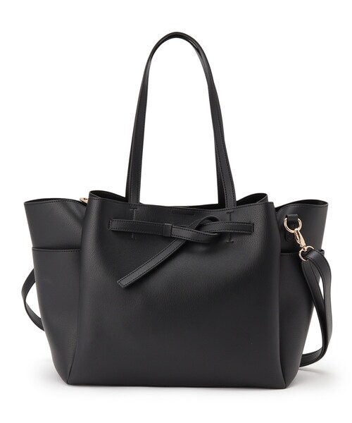 SOUP(スープ)の「◆ベルテッドA4トートバッグ(トートバッグ・レディース・ブラック/サンドベージュ・00)」の1枚目の写真