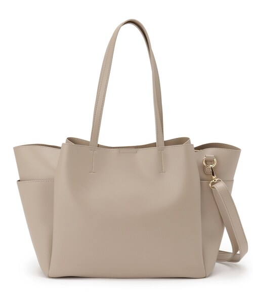 SOUP(スープ)の「◆ベルテッドA4トートバッグ(トートバッグ・レディース・ブラック/サンドベージュ・00)」の6枚目の写真