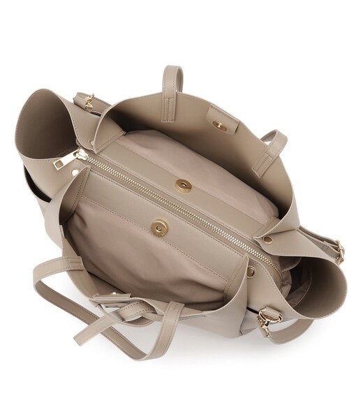 SOUP(スープ)の「◆ベルテッドA4トートバッグ(トートバッグ・レディース・ブラック/サンドベージュ・00)」の7枚目の写真