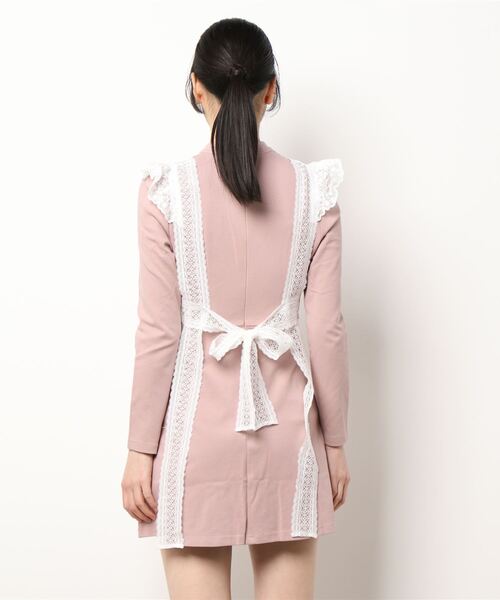 lissi Boutique(リージーブティック)の「【lissi Boutique】2wayレースサロペットワンピースセットアップ(ワンピース・レディース・ピンク・FREE)」の7枚目の写真