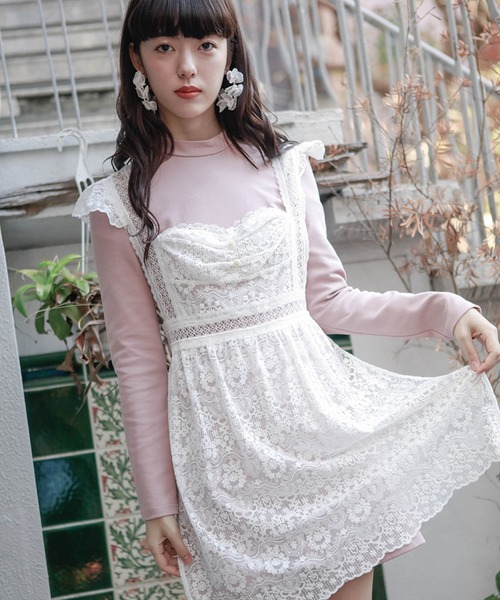 lissi Boutique(リージーブティック)の「【lissi Boutique】2wayレースサロペットワンピースセットアップ(ワンピース・レディース・ピンク・FREE)」の18枚目の写真