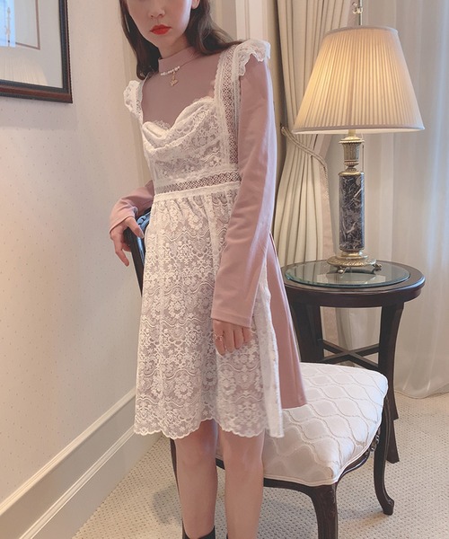 lissi Boutique(リージーブティック)の「【lissi Boutique】2wayレースサロペットワンピースセットアップ(ワンピース・レディース・ピンク・FREE)」の21枚目の写真
