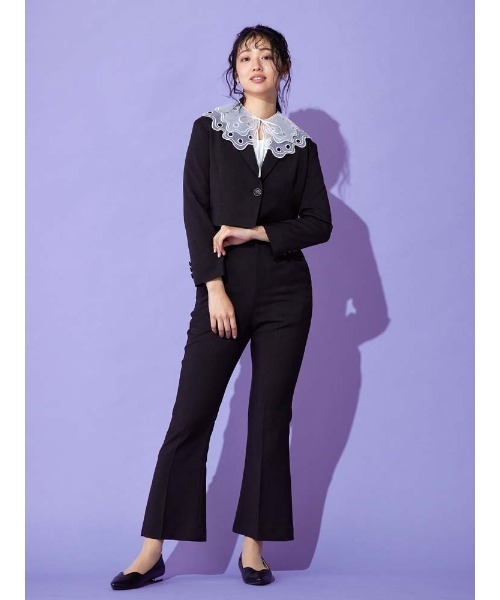 Perfect Suit FActory(パーフェクトスーツファクトリー)の「【チームシンデレラ】セレモニー レース つけ襟 オーガンジー(スーツベスト・レディース・ホワイト・F)」の4枚目の写真